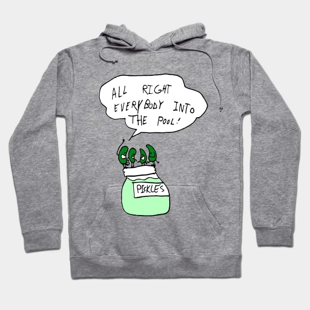 Cucumbers taking a dip Hoodie by Little Tiny Spark